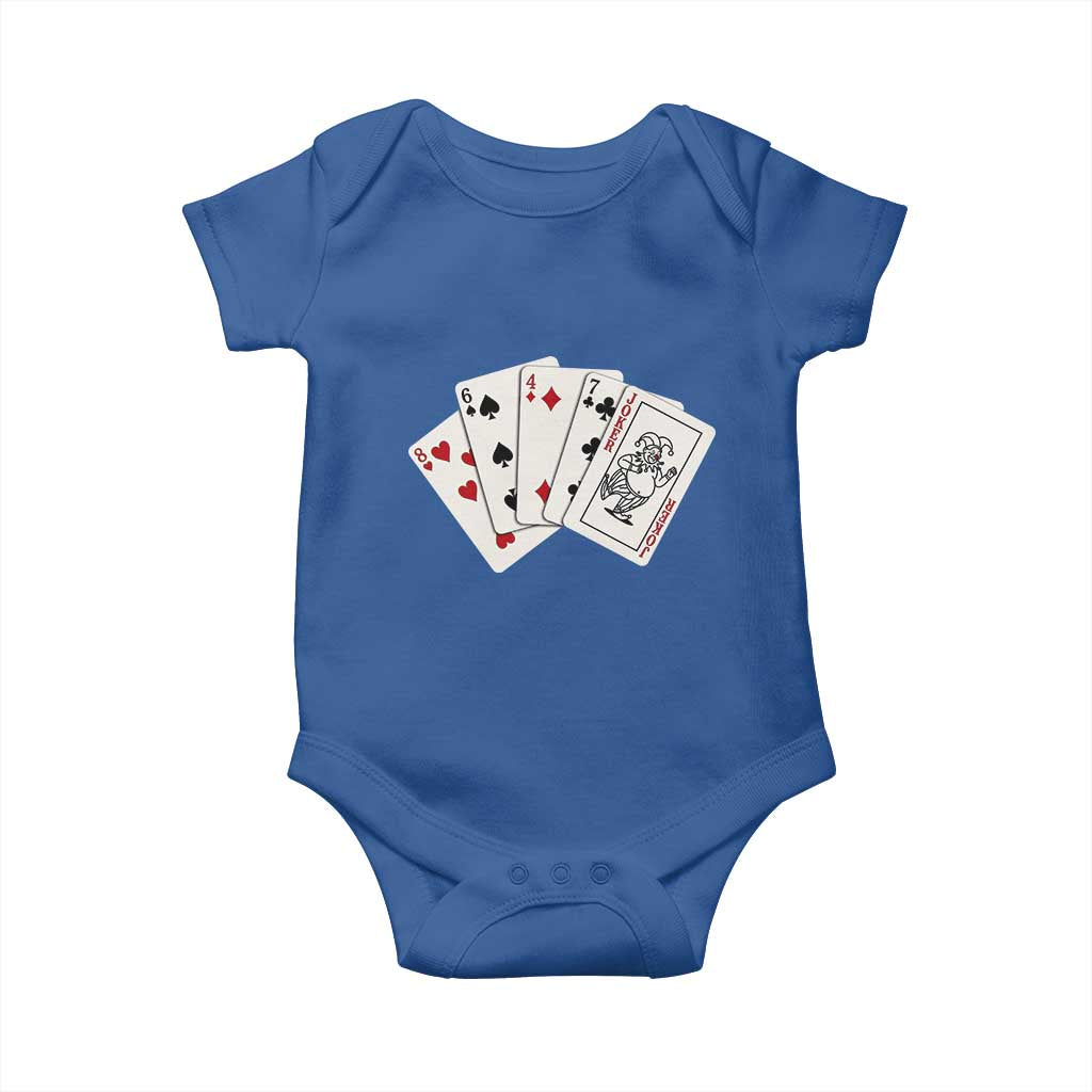 8647 Protest Playing Cards Baby Onesie Liberal Activist Anti Trump Graphic TS12 Royal Blue Print Your Wear