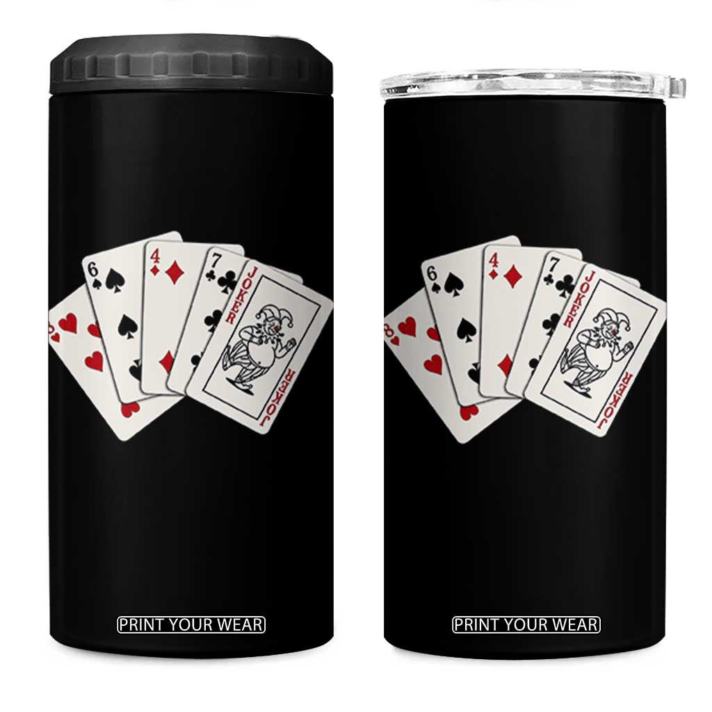 8647 Protest Playing Cards 4 in 1 Can Cooler Tumbler Liberal Activist Anti Trump Graphic TS12 One Size: 16 oz Black Print Your Wear