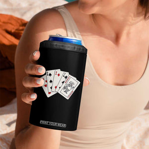 8647 Protest Playing Cards 4 in 1 Can Cooler Tumbler Liberal Activist Anti Trump Graphic TS12 Print Your Wear