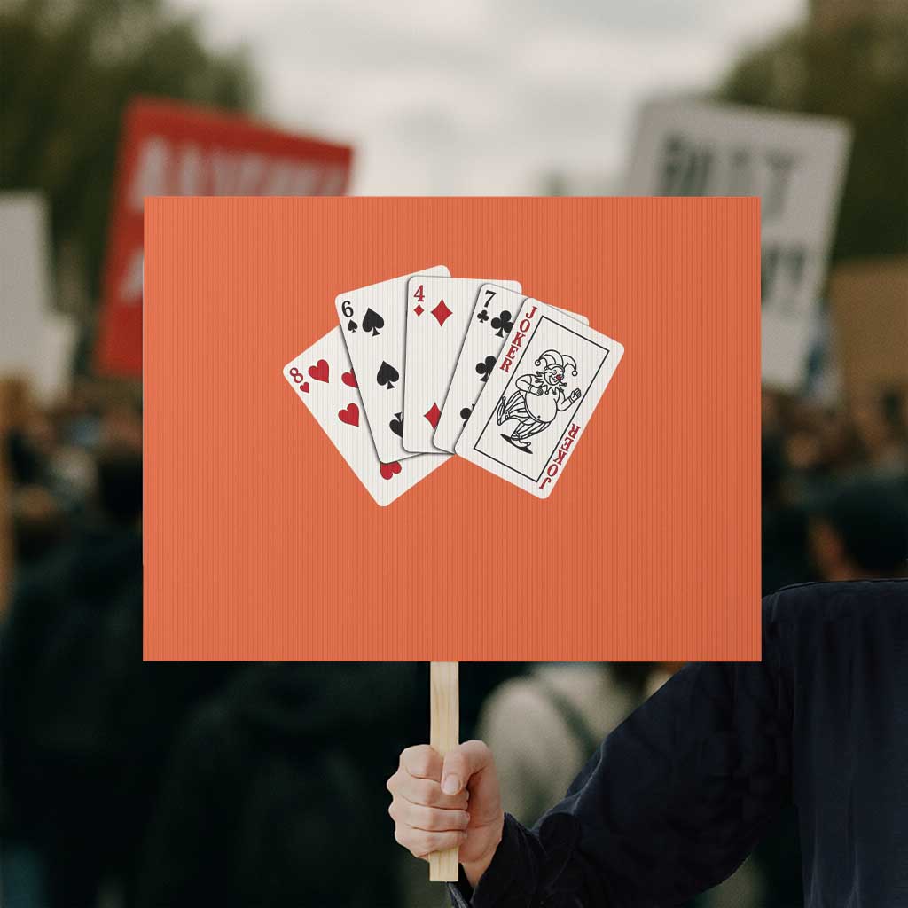 8647 Protest Playing Cards Protest Sign Liberal Activist Anti Trump Graphic TS12 Horizontal 18