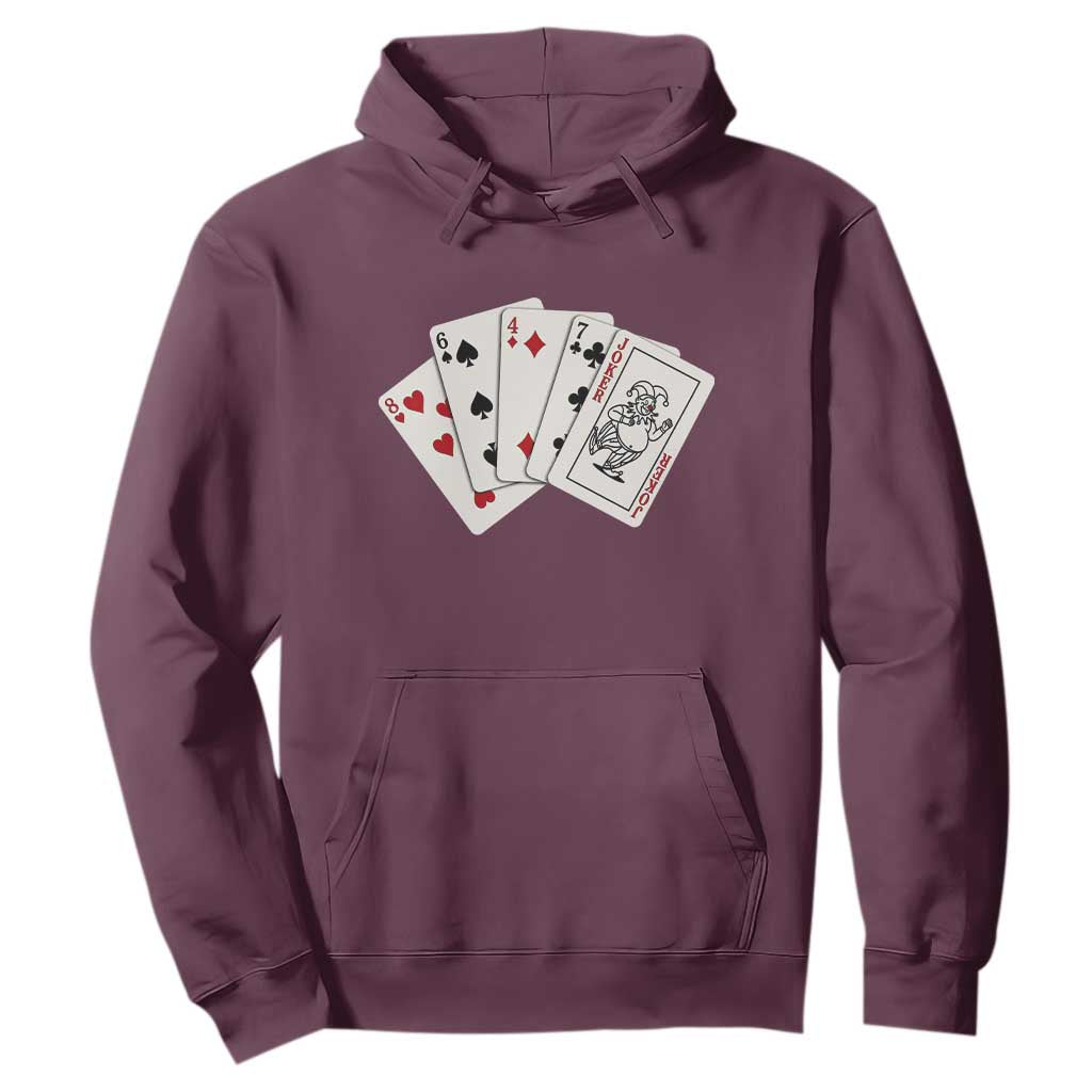 8647 Protest Playing Cards Hoodie Liberal Activist Anti Trump Graphic TS12 Maroon Print Your Wear