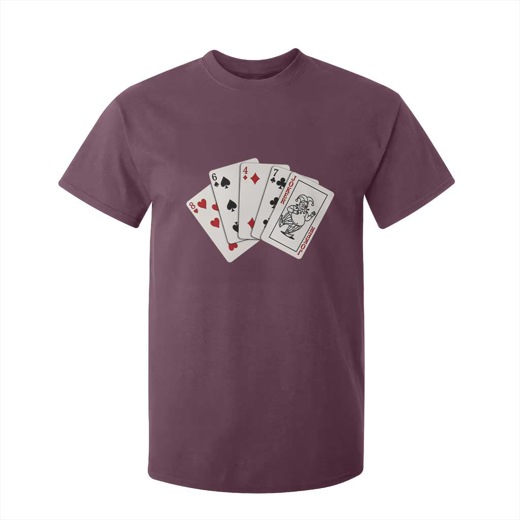 8647 Protest Playing Cards T Shirt For Kid Liberal Activist Anti Trump Graphic TS12 Maroon Print Your Wear