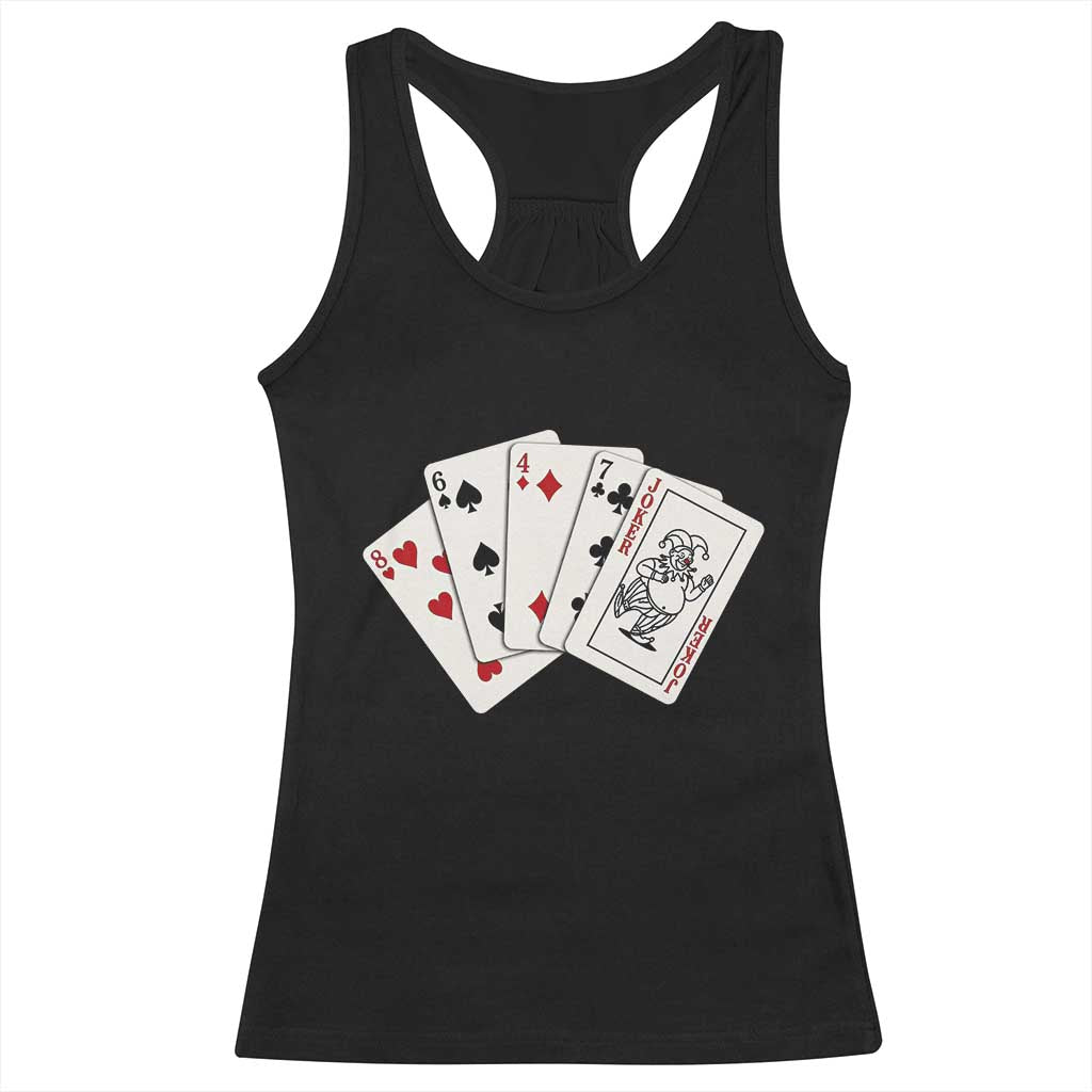 8647 Protest Playing Cards Racerback Tank Top Liberal Activist Anti Trump Graphic TS12 Black Print Your Wear