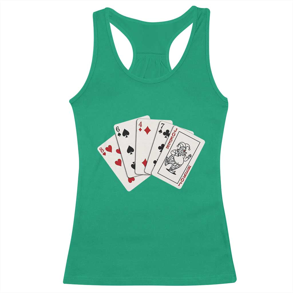 8647 Protest Playing Cards Racerback Tank Top Liberal Activist Anti Trump Graphic TS12 Irish Green Print Your Wear