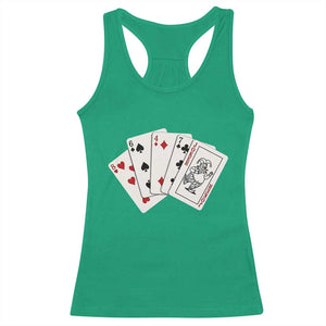 8647 Protest Playing Cards Racerback Tank Top Liberal Activist Anti Trump Graphic TS12 Irish Green Print Your Wear