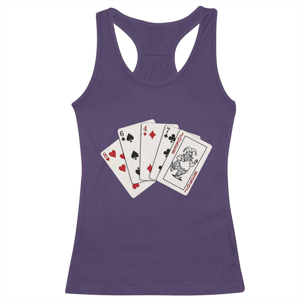 8647 Protest Playing Cards Racerback Tank Top Liberal Activist Anti Trump Graphic TS12 Purple Print Your Wear