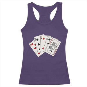 8647 Protest Playing Cards Racerback Tank Top Liberal Activist Anti Trump Graphic TS12 Purple Print Your Wear