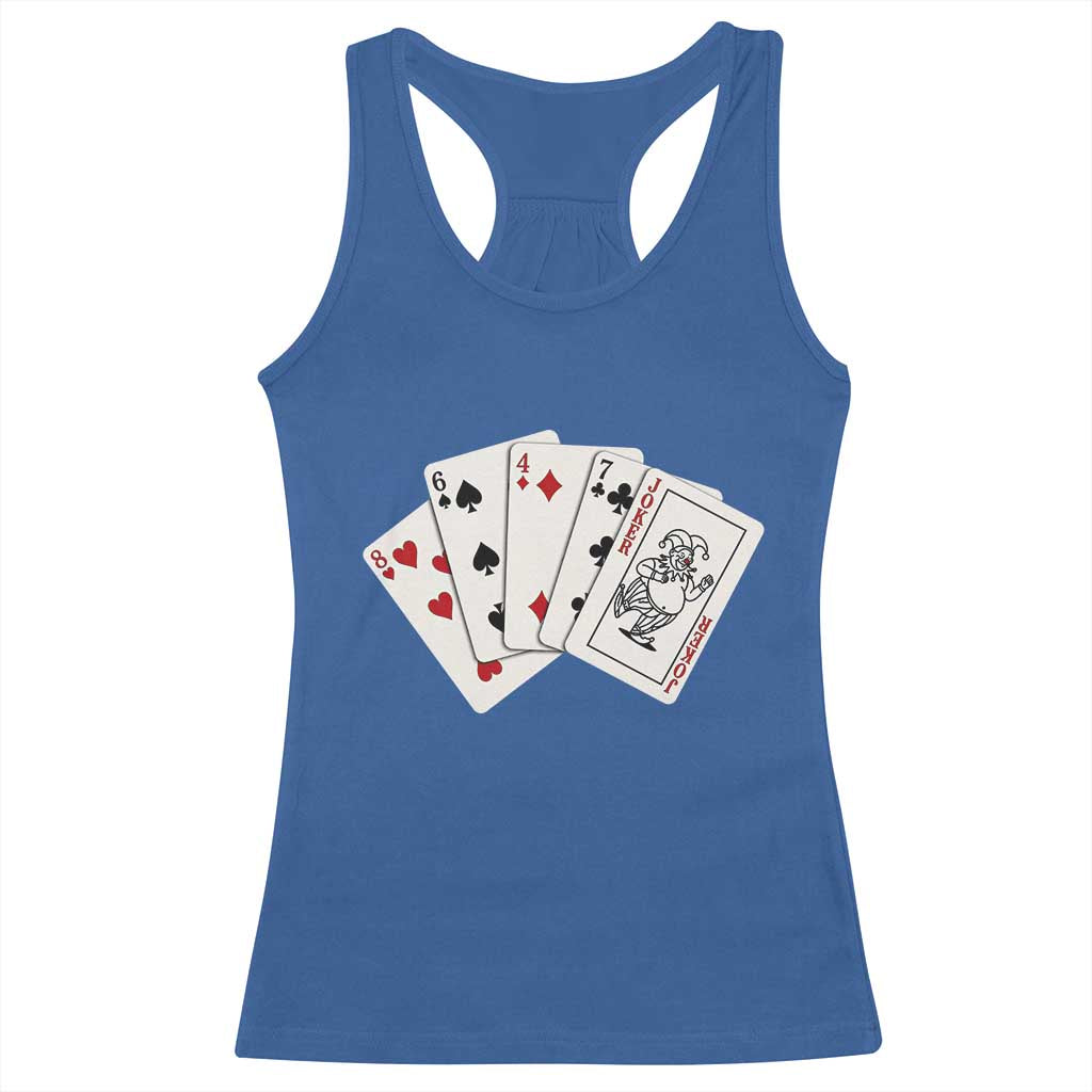8647 Protest Playing Cards Racerback Tank Top Liberal Activist Anti Trump Graphic TS12 Royal Blue Print Your Wear