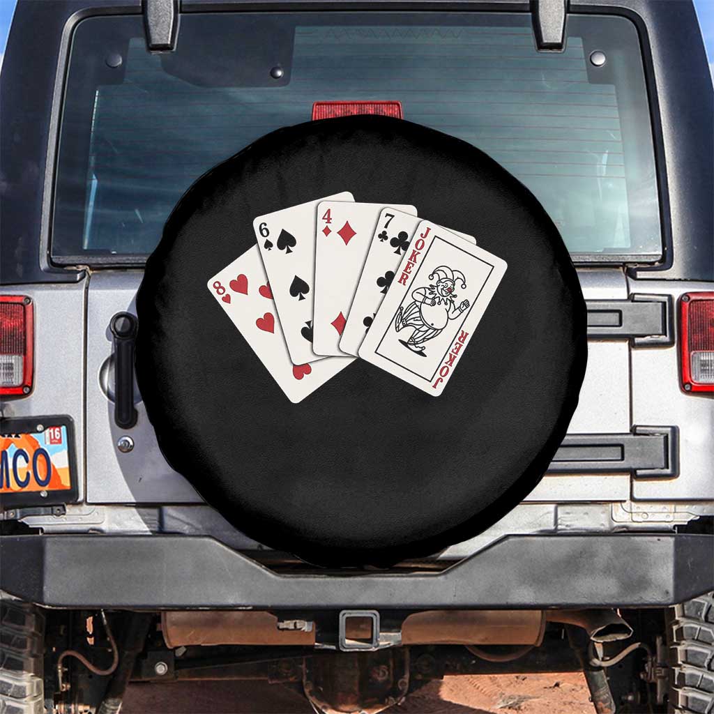 8647 Protest Playing Cards Spare Tire Cover Liberal Activist Anti Trump Graphic TS12 No hole Black Print Your Wear