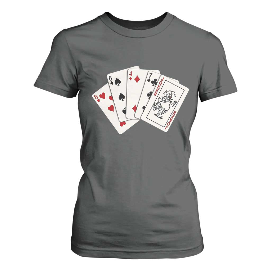 8647 Protest Playing Cards T Shirt For Women Liberal Activist Anti Trump Graphic TS12 Dark Heather Print Your Wear