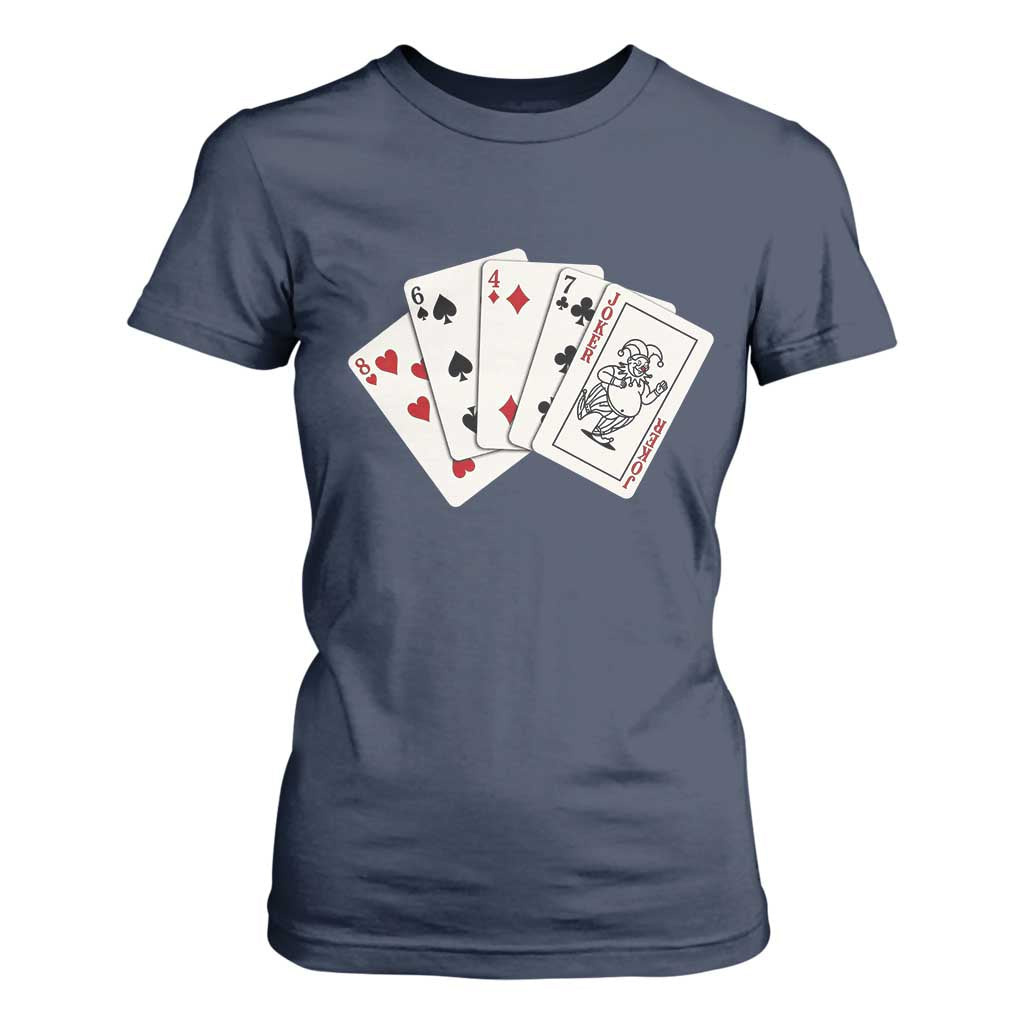 8647 Protest Playing Cards T Shirt For Women Liberal Activist Anti Trump Graphic TS12 Navy Print Your Wear