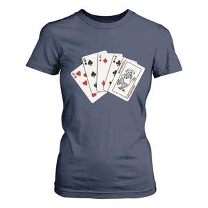 8647 Protest Playing Cards T Shirt For Women Liberal Activist Anti Trump Graphic TS12 Navy Print Your Wear