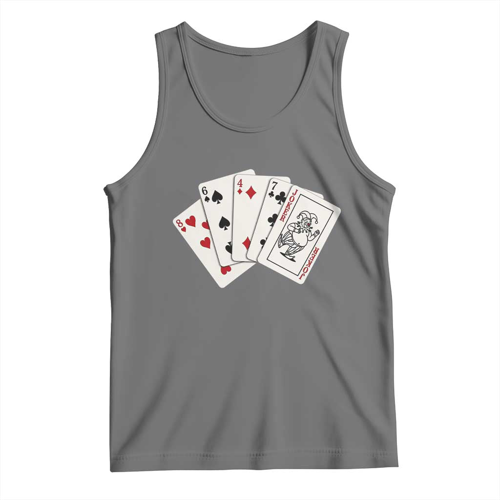 8647 Protest Playing Cards Tank Top Liberal Activist Anti Trump Graphic TS12 Black Heather Print Your Wear