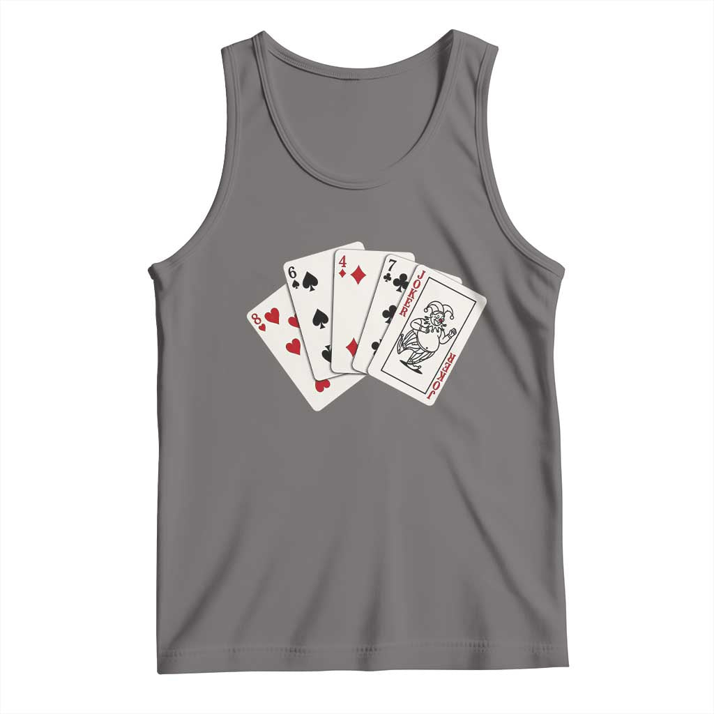 8647 Protest Playing Cards Tank Top Liberal Activist Anti Trump Graphic TS12 Deep Heather Print Your Wear