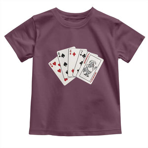 8647 Protest Playing Cards Toddler T Shirt Liberal Activist Anti Trump Graphic TS12 Maroon Print Your Wear
