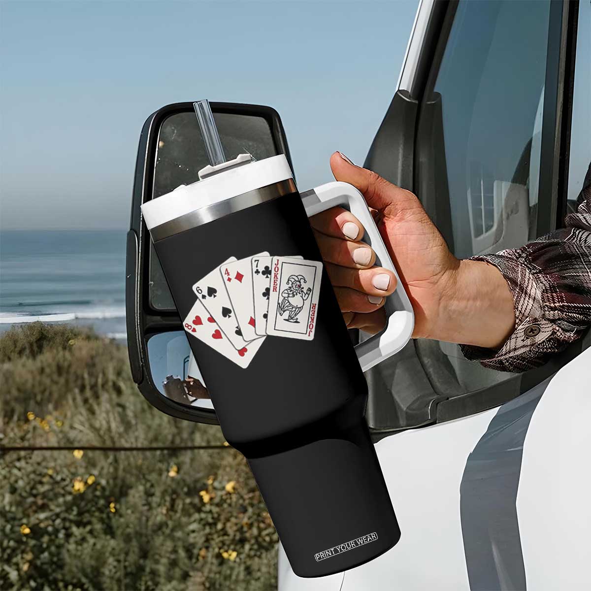 8647 Protest Playing Cards Tumbler With Handle Liberal Activist Anti Trump Graphic TS12 Print Your Wear