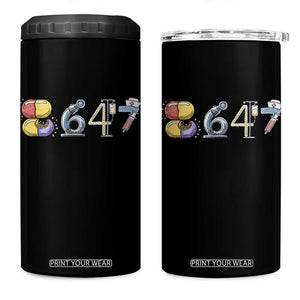 8647 Medical Professions Resist Graphic 4 in 1 Can Cooler Tumbler Healthcare Worker Freedom TS12 One Size: 16 oz Black Print Your Wear