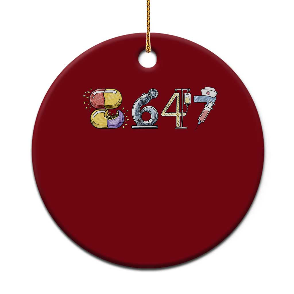 8647 Medical Professions Resist Graphic Ceramic Ornament Healthcare Worker Freedom TS12 1pc Red Print Your Wear