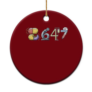 8647 Medical Professions Resist Graphic Ceramic Ornament Healthcare Worker Freedom TS12 1pc Red Print Your Wear