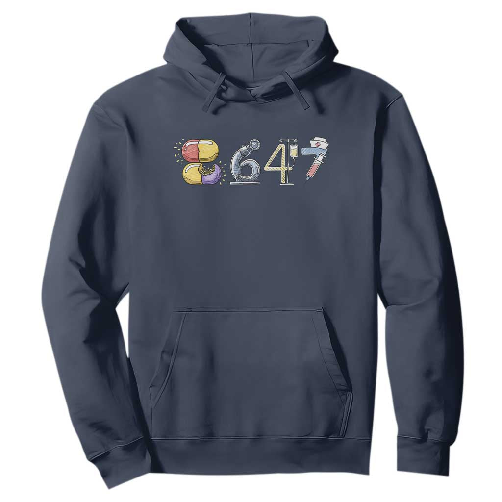 8647 Medical Professions Resist Graphic Hoodie Healthcare Worker Freedom TS12 Navy Print Your Wear