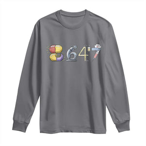 8647 Medical Professions Resist Graphic Long Sleeve Shirt Healthcare Worker Freedom TS12 Charcoal Print Your Wear