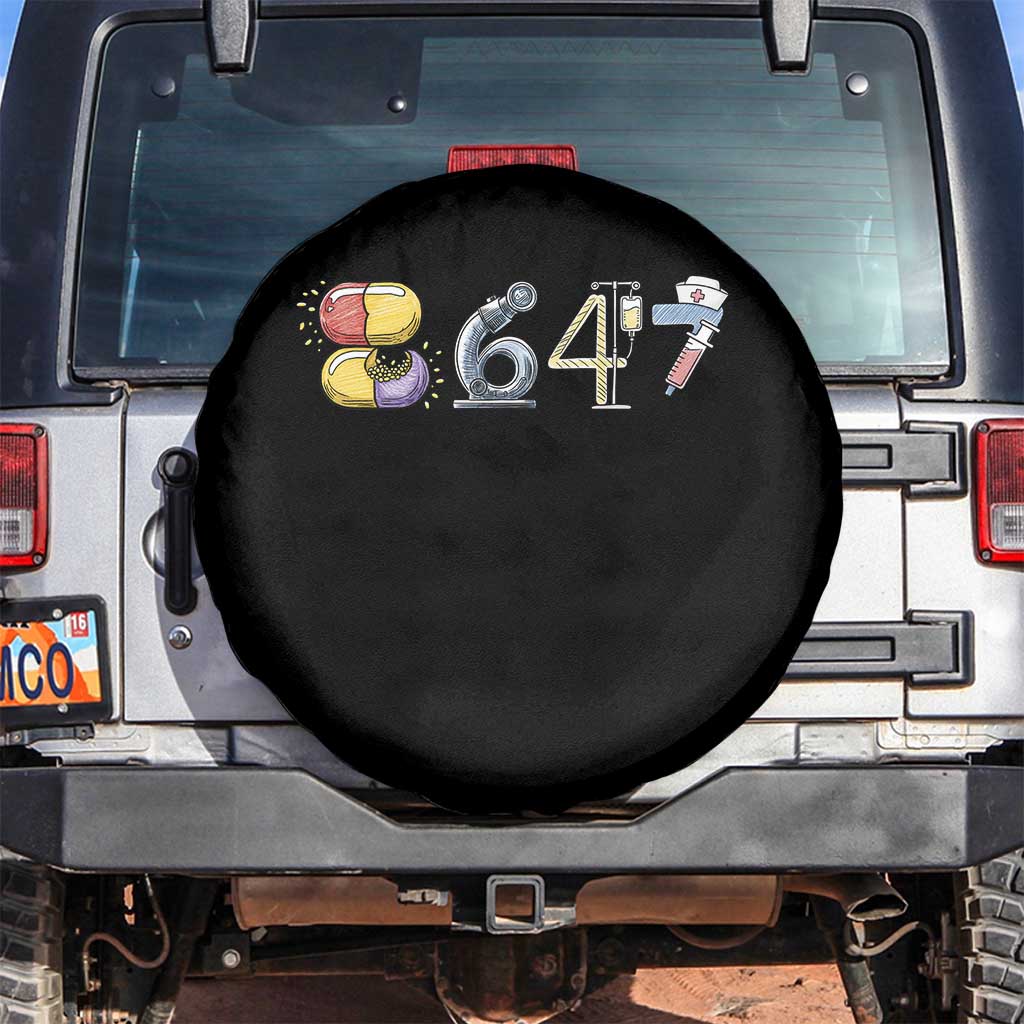 8647 Medical Professions Resist Graphic Spare Tire Cover Healthcare Worker Freedom TS12 No hole Black Print Your Wear