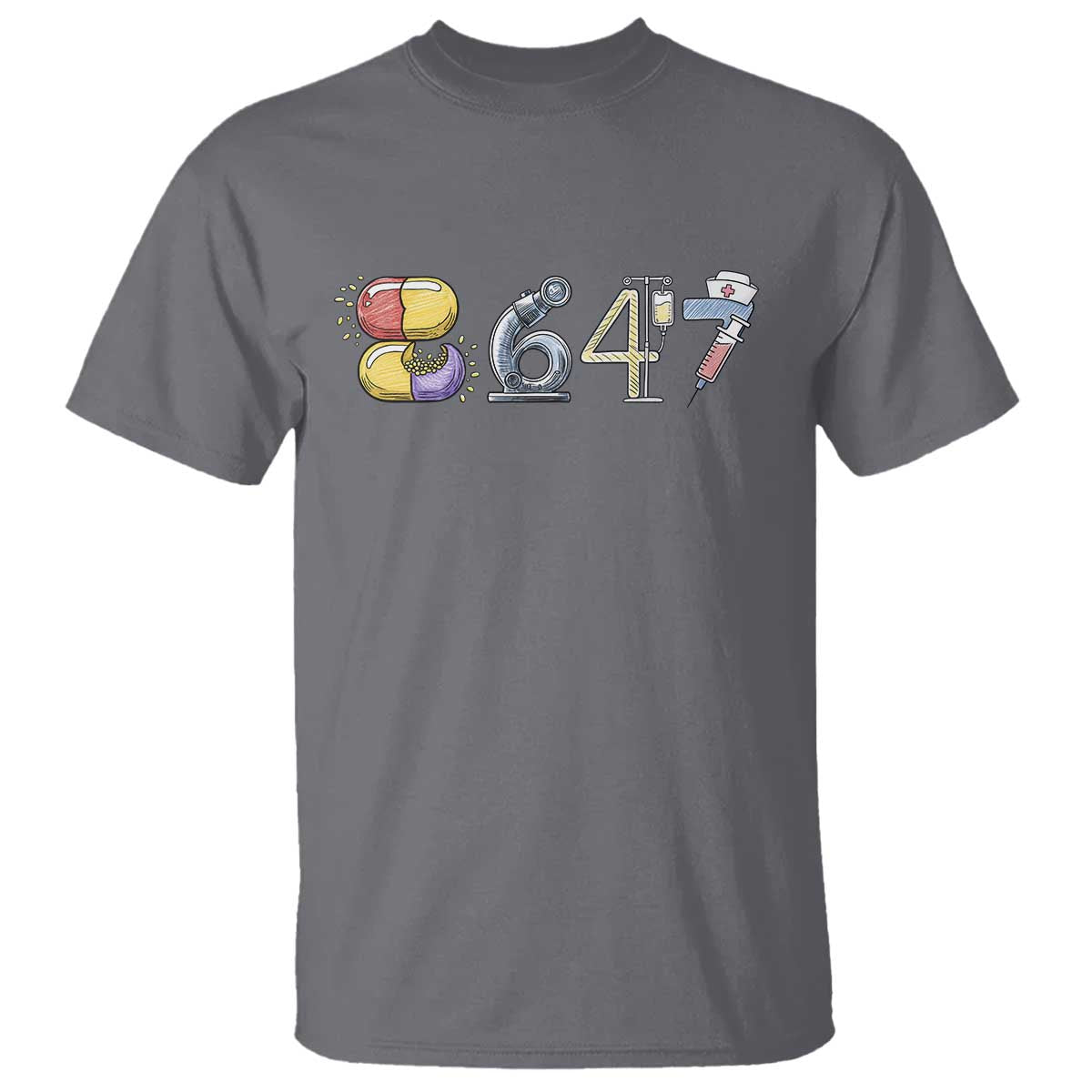 8647 Medical Professions Resist Graphic T Shirt Healthcare Worker Freedom TS12 Charcoal Print Your Wear