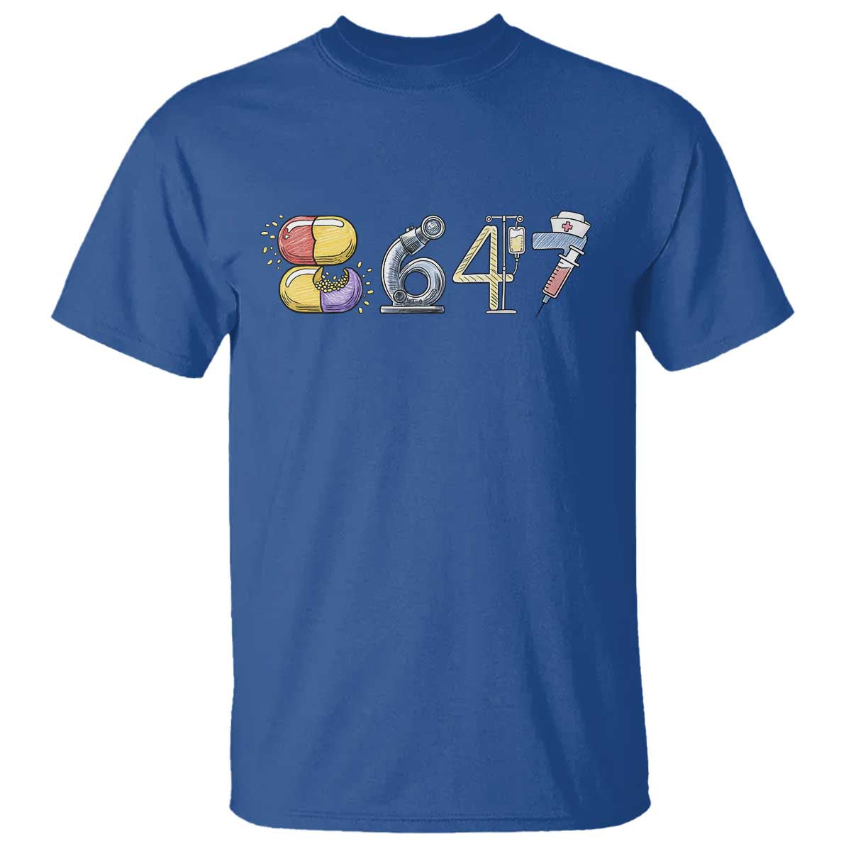 8647 Medical Professions Resist Graphic T Shirt Healthcare Worker Freedom TS12 Royal Blue Print Your Wear
