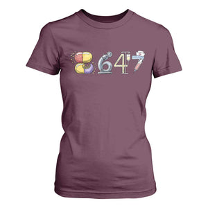 8647 Medical Professions Resist Graphic T Shirt For Women Healthcare Worker Freedom TS12 Maroon Print Your Wear