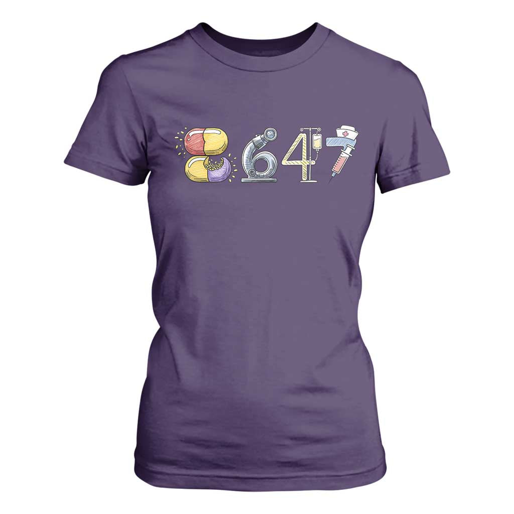 8647 Medical Professions Resist Graphic T Shirt For Women Healthcare Worker Freedom TS12 Purple Print Your Wear