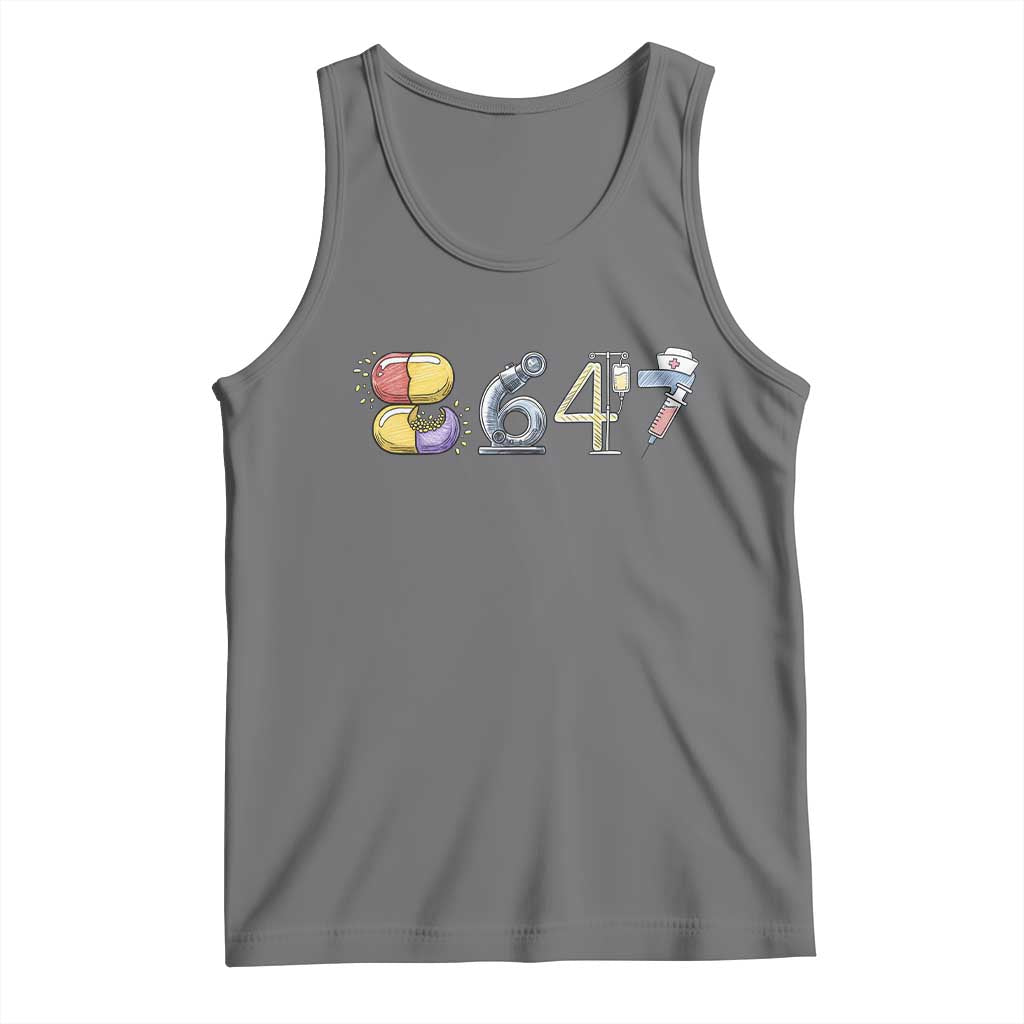 8647 Medical Professions Resist Graphic Tank Top Healthcare Worker Freedom TS12 Black Heather Print Your Wear