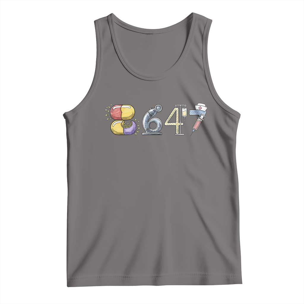 8647 Medical Professions Resist Graphic Tank Top Healthcare Worker Freedom TS12 Deep Heather Print Your Wear
