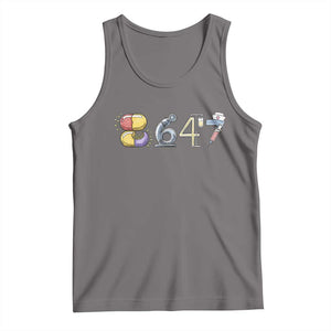8647 Medical Professions Resist Graphic Tank Top Healthcare Worker Freedom TS12 Deep Heather Print Your Wear