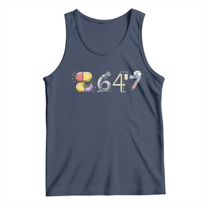8647 Medical Professions Resist Graphic Tank Top Healthcare Worker Freedom TS12 Navy Print Your Wear