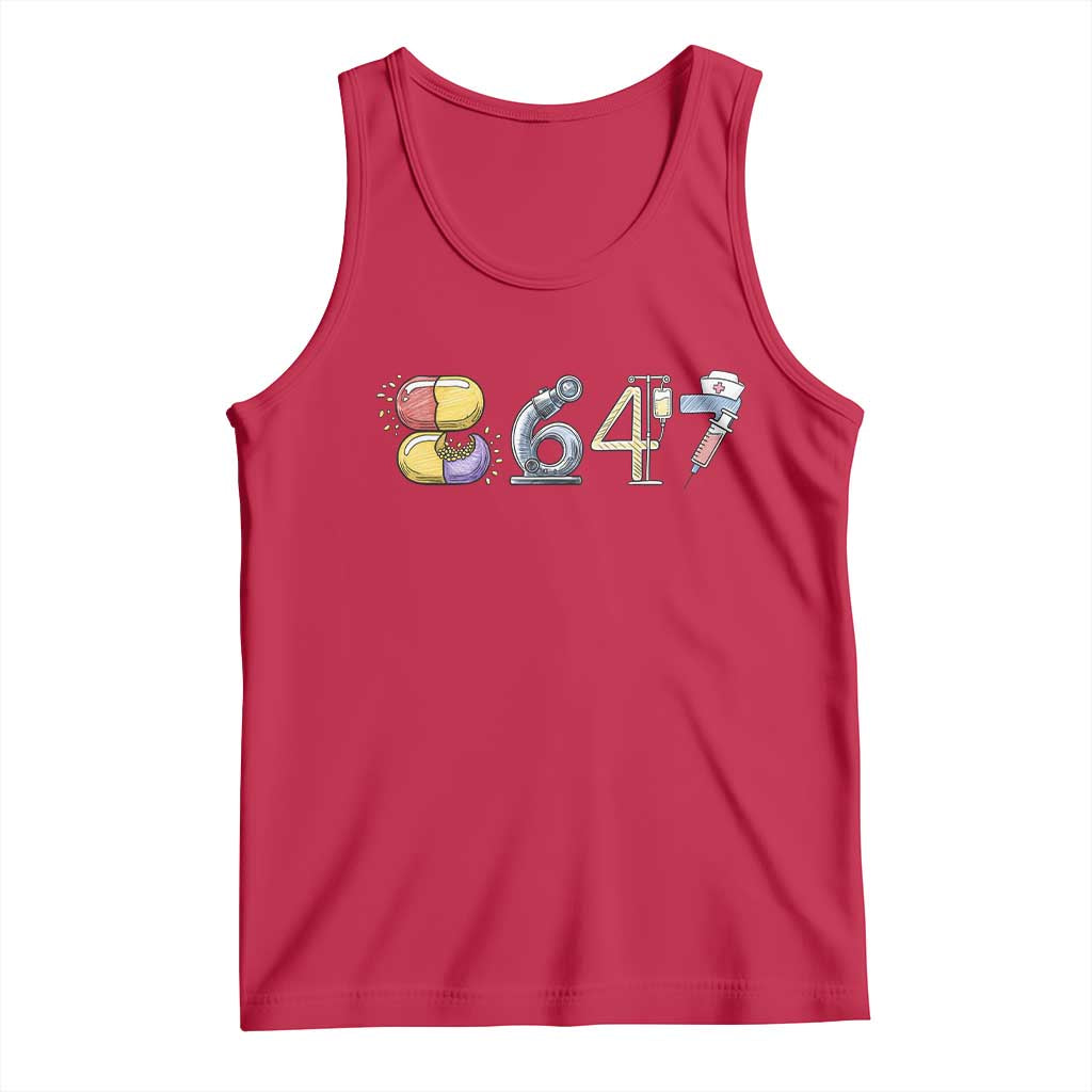 8647 Medical Professions Resist Graphic Tank Top Healthcare Worker Freedom TS12 Red Print Your Wear
