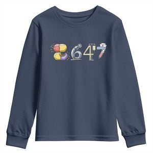 8647 Medical Professions Resist Graphic Youth Sweatshirt Healthcare Worker Freedom TS12 Navy Print Your Wear