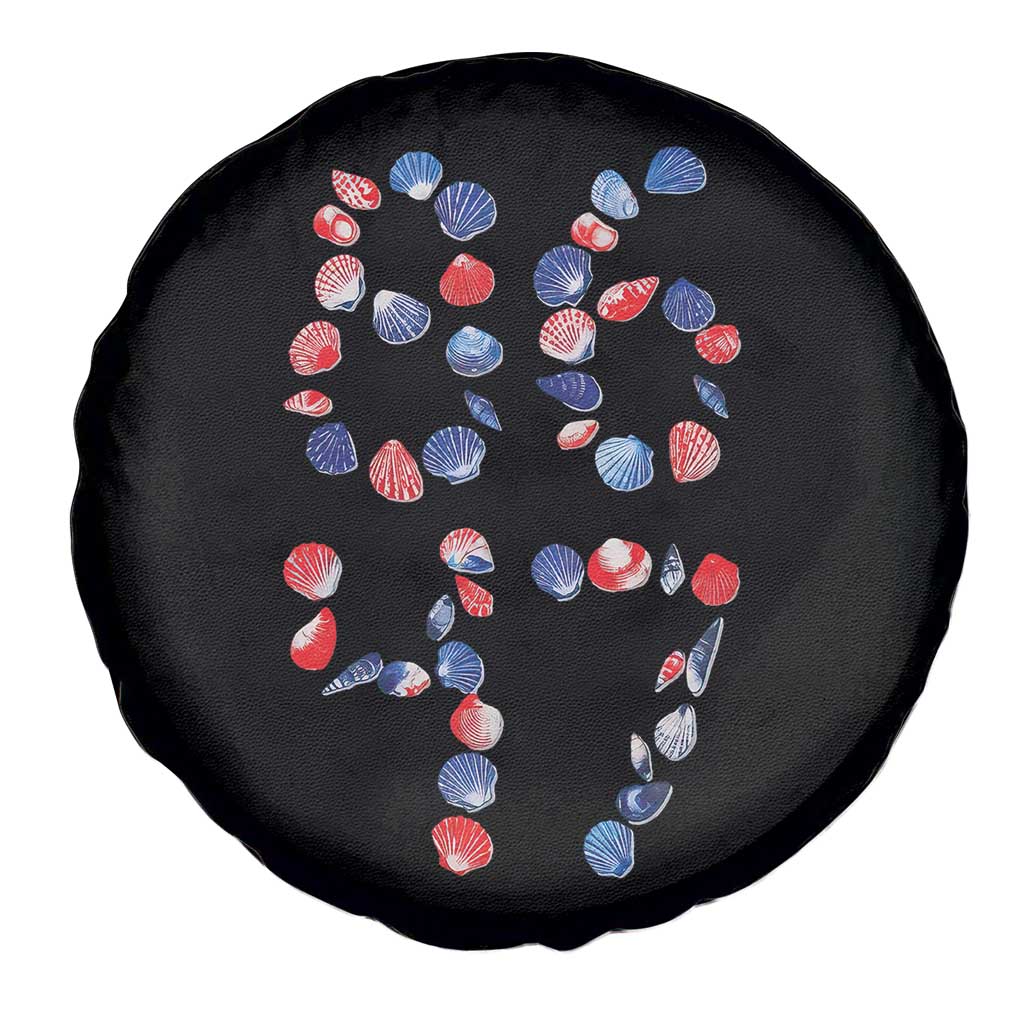 Red White Blue Seashell 8647 Spare Tire Cover Viral 2026 Beach Walk Satire Graphic TS12 Print Your Wear