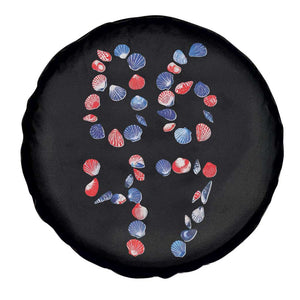 Red White Blue Seashell 8647 Spare Tire Cover Viral 2026 Beach Walk Satire Graphic TS12 Print Your Wear