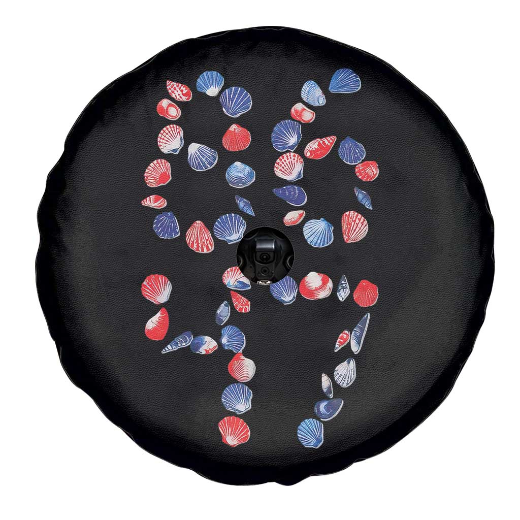 Red White Blue Seashell 8647 Spare Tire Cover Viral 2026 Beach Walk Satire Graphic TS12 Print Your Wear
