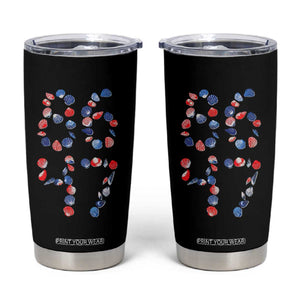 Red White Blue Seashell 8647 Tumbler Cup Viral 2026 Beach Walk Satire Graphic TS12 Black Print Your Wear