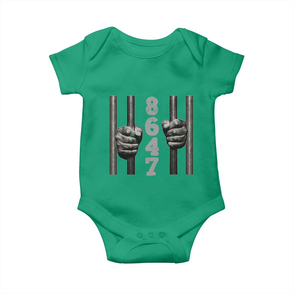 Funny 8647 Jail Baby Onesie Freedom Protest Satire Graphic Gift TS12 Irish Green Print Your Wear