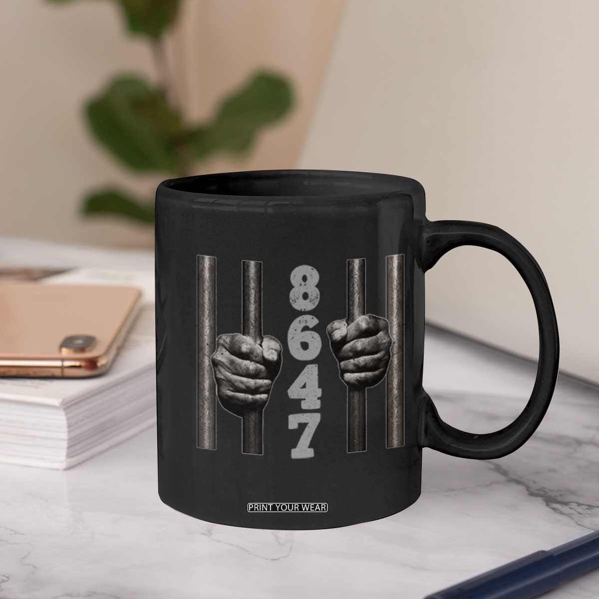 Funny 8647 Jail Coffee Mug Freedom Protest Satire Graphic Gift TS12 Print Your Wear