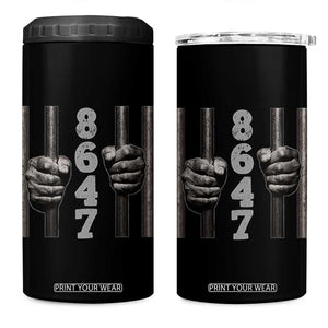 Funny 8647 Jail 4 in 1 Can Cooler Tumbler Freedom Protest Satire Graphic Gift TS12 One Size: 16 oz Black Print Your Wear