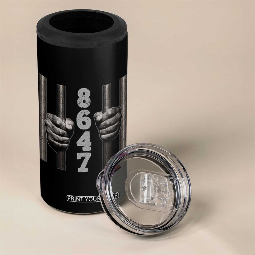 Funny 8647 Jail 4 in 1 Can Cooler Tumbler Freedom Protest Satire Graphic Gift TS12 Print Your Wear
