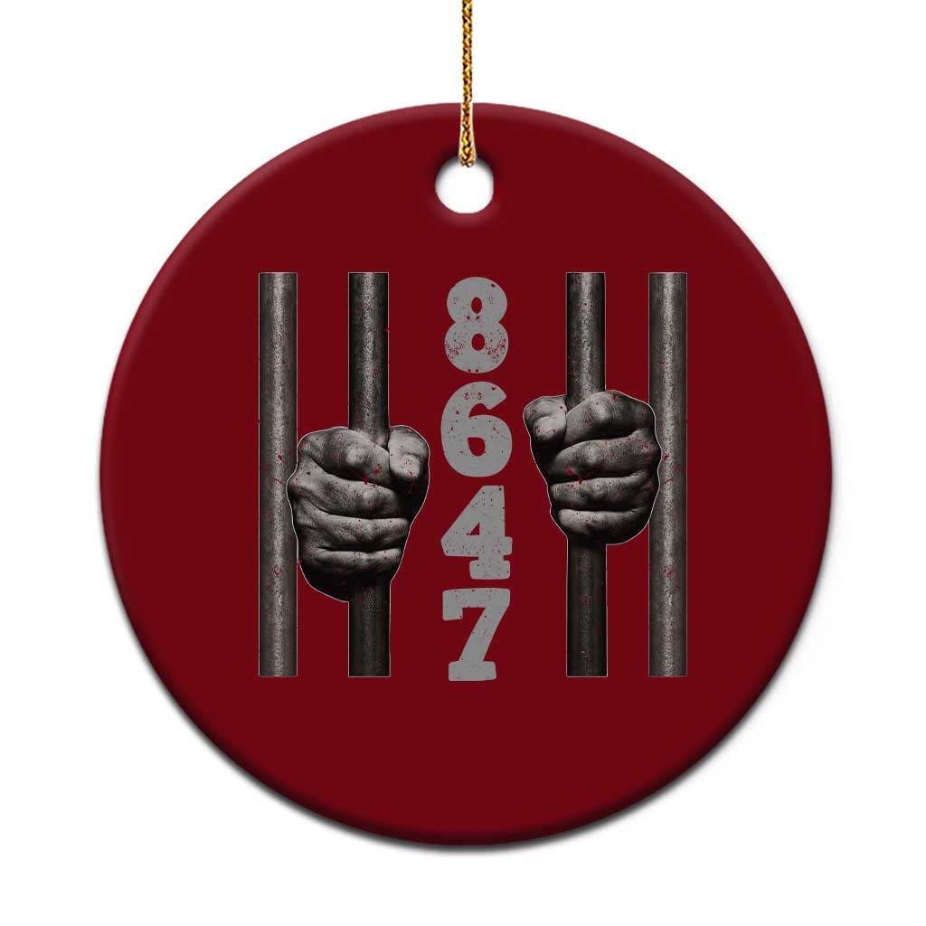 Funny 8647 Jail Ceramic Ornament Freedom Protest Satire Graphic Gift TS12 1pc Red Print Your Wear