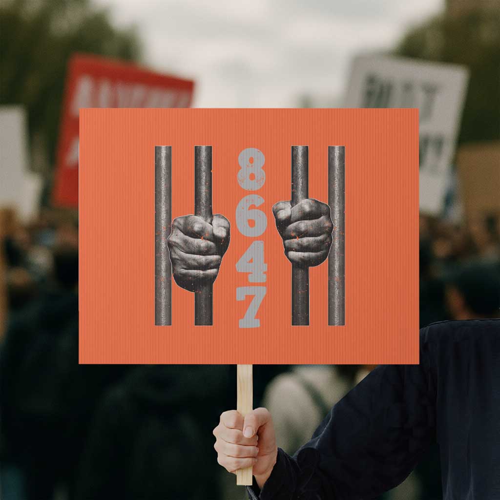 Funny 8647 Jail Protest Sign Freedom Protest Satire Graphic Gift TS12 Horizontal 18