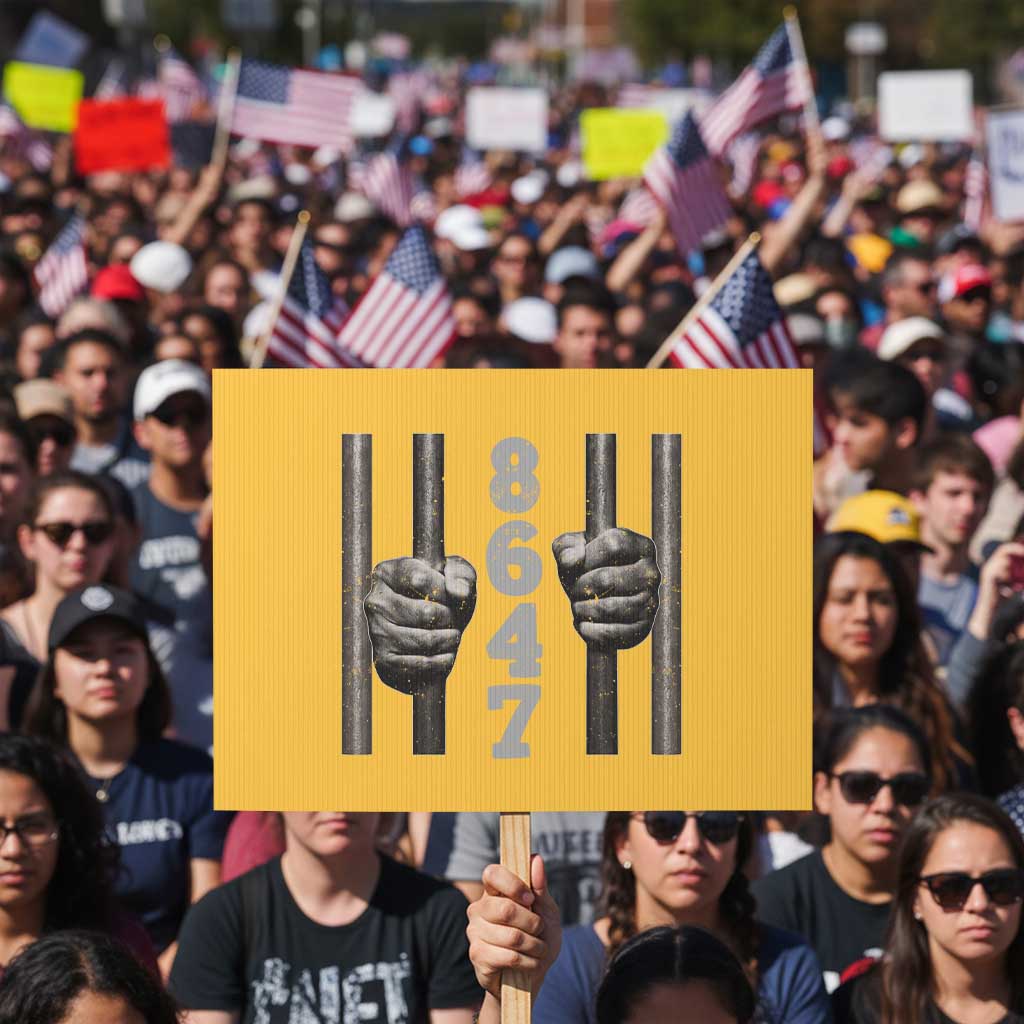 Funny 8647 Jail Protest Sign Freedom Protest Satire Graphic Gift TS12 Horizontal 18