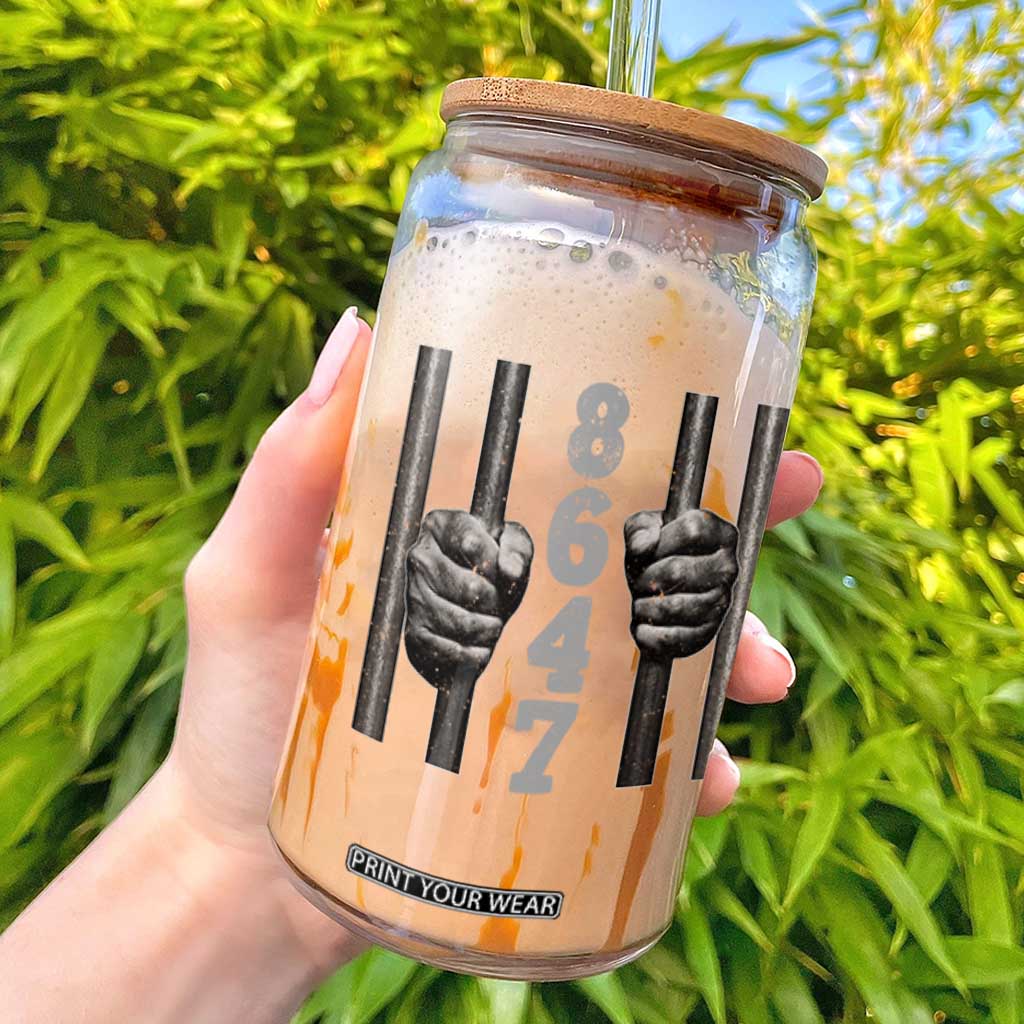 Funny 8647 Jail Glass Can Freedom Protest Satire Graphic Gift TS12 Black Print Your Wear