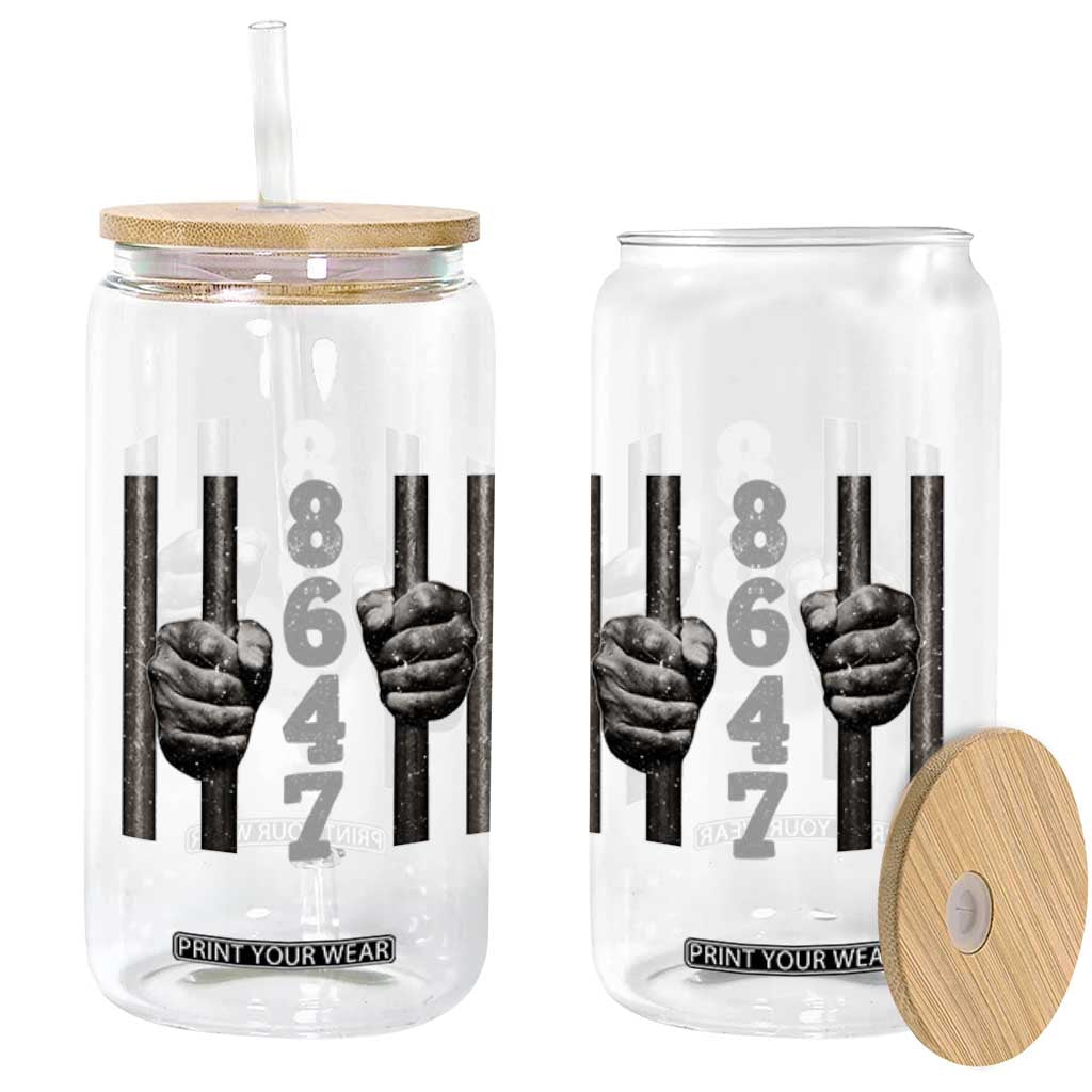 Funny 8647 Jail Glass Can Freedom Protest Satire Graphic Gift TS12 Print Your Wear