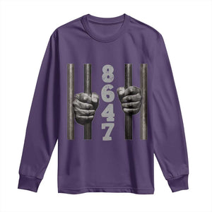 Funny 8647 Jail Long Sleeve Shirt Freedom Protest Satire Graphic Gift TS12 Purple Print Your Wear